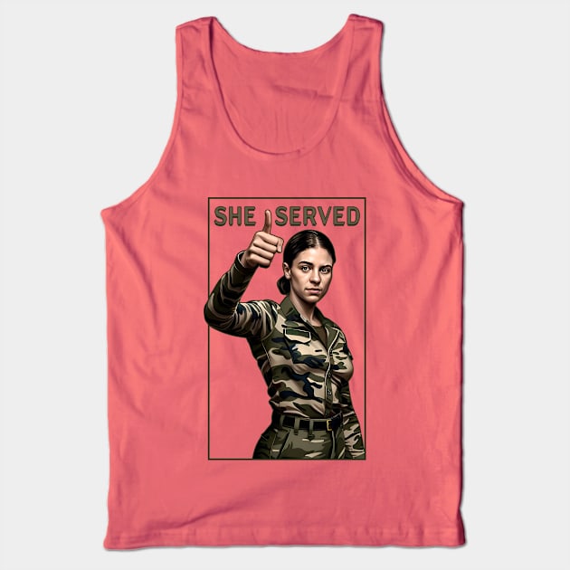 She Served Woman Veteran Tank Top by triggerleo